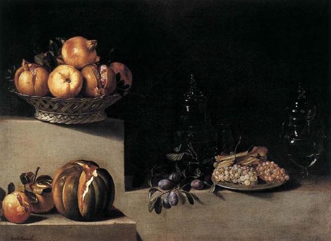 HAMEN, Juan van der Still-Life with Fruit and Glassware oil painting image